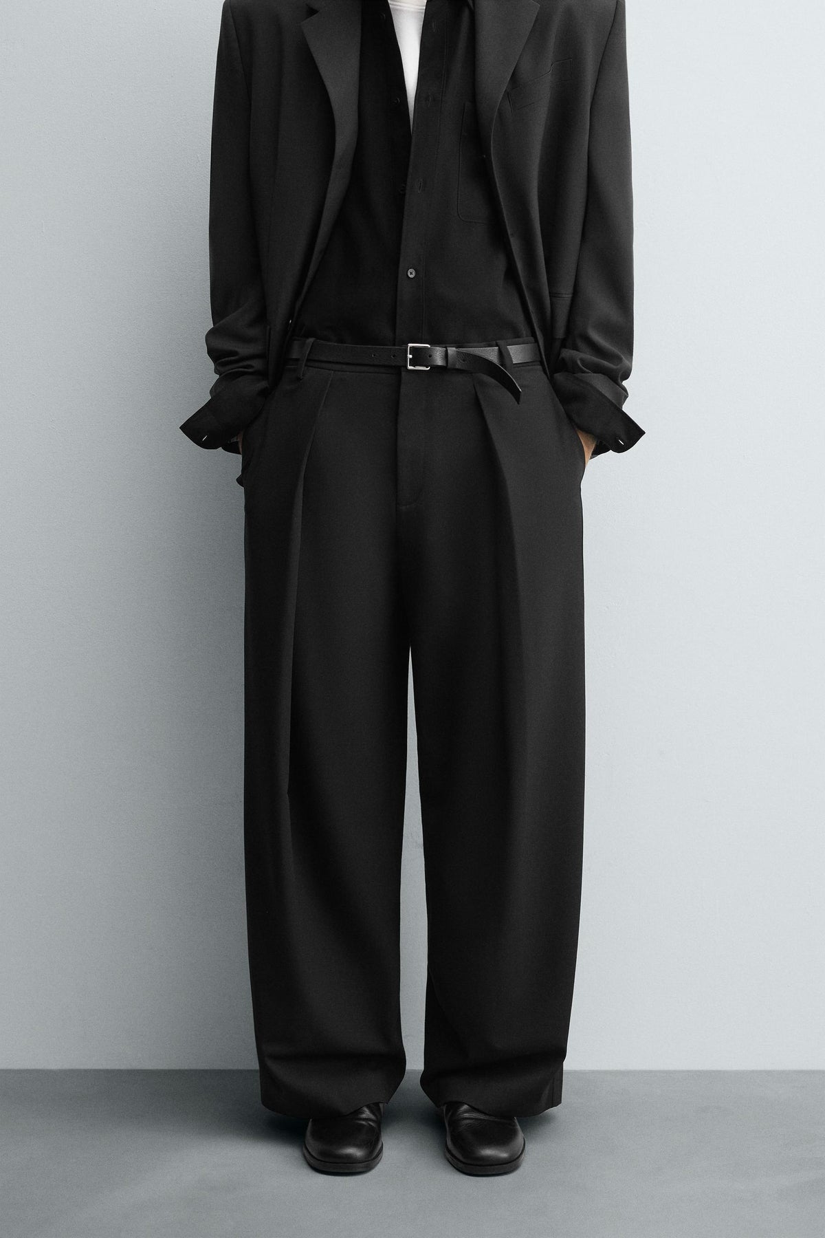 PINSTRIPE PLEATED TROUSERS - Image 2