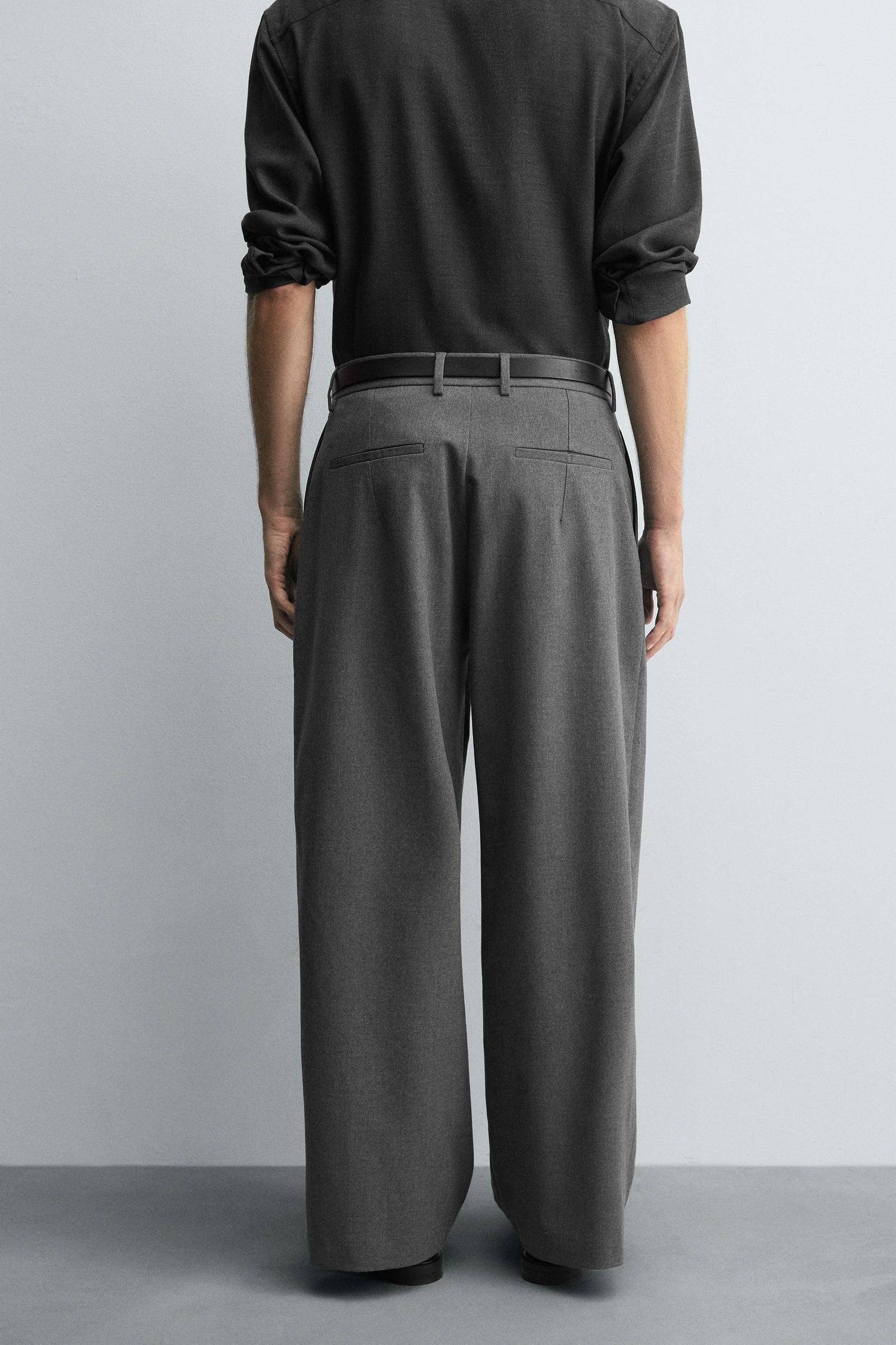PINSTRIPE PLEATED TROUSERS - Image 3