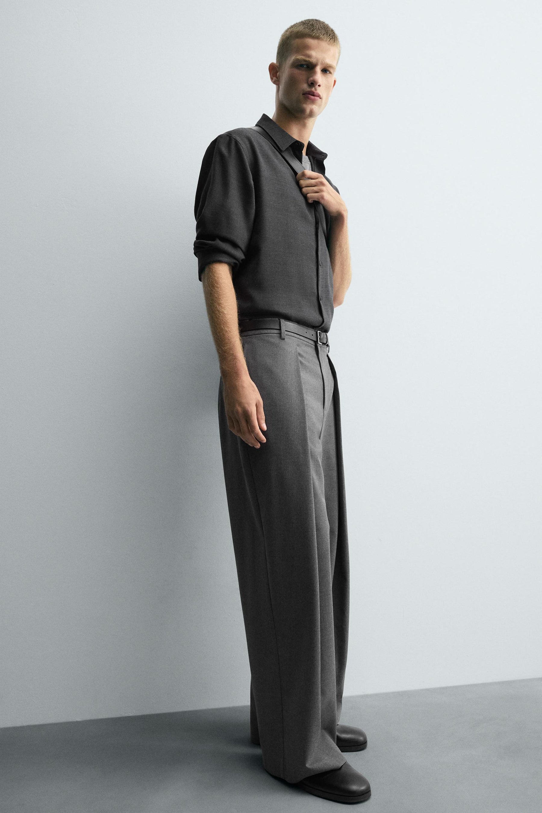 PINSTRIPE PLEATED TROUSERS - Image 6