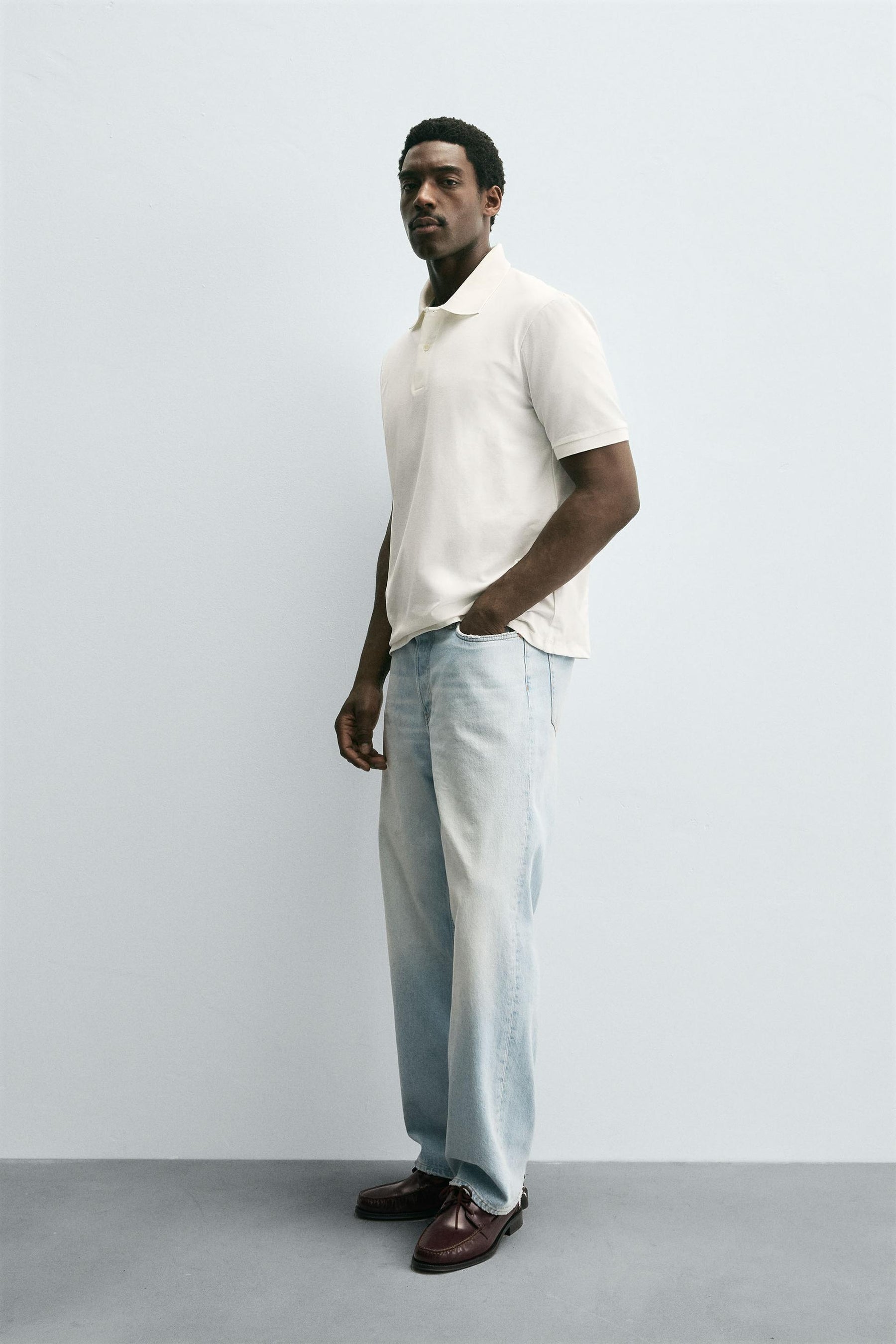 TEXTURED PIQUÉ POLO SHIRT - Image 4