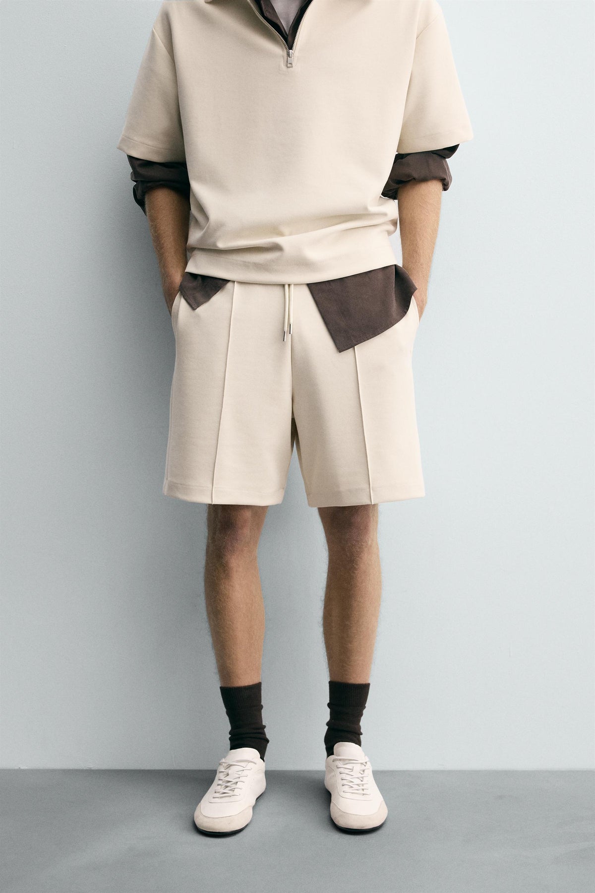INTERLOCK BERMUDA SHORTS WITH LABEL - Image 2