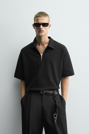 QUARTER ZIP POLO SHIRT - Image 2