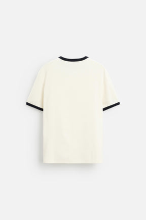 BASIC CONTRAST RIB T-SHIRT - Image 6