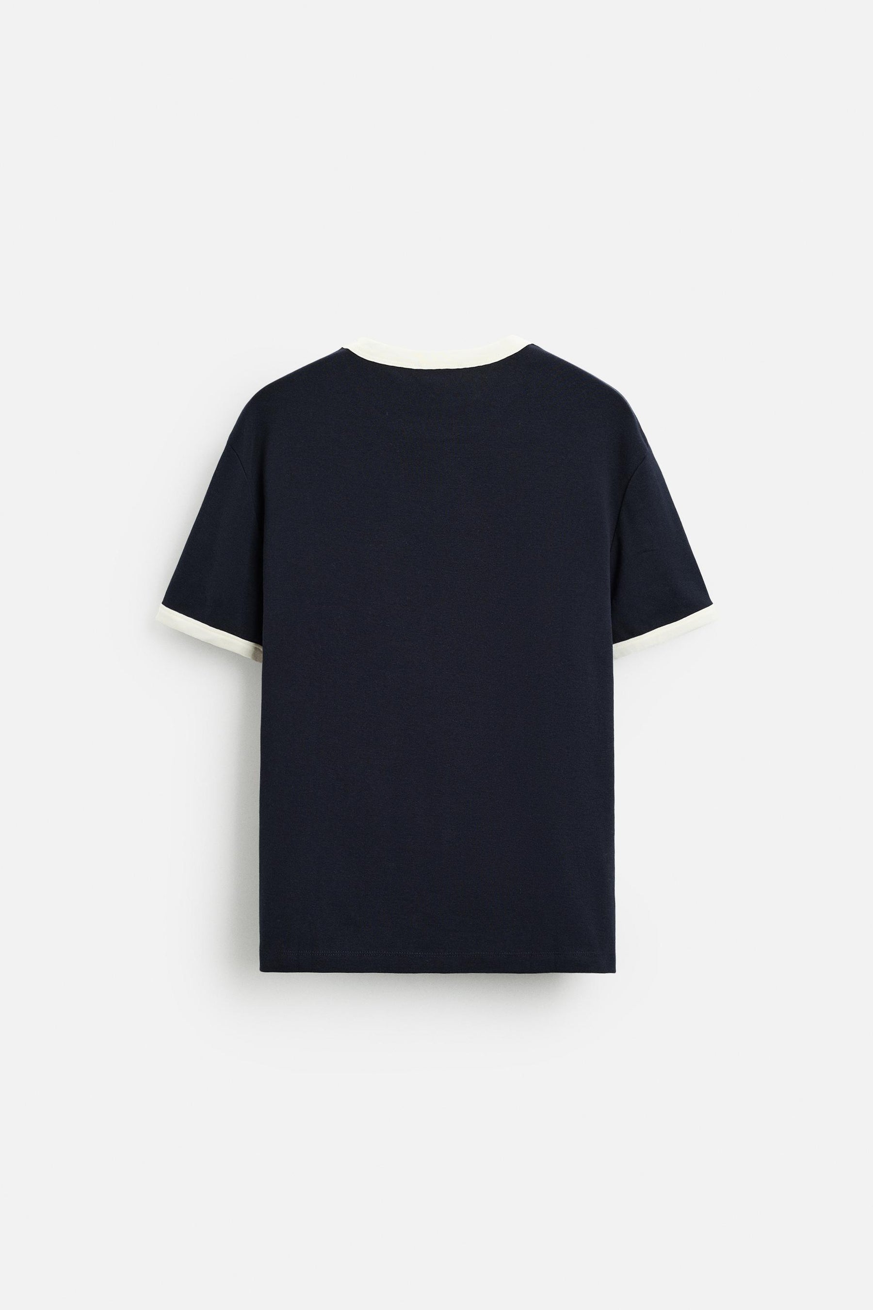 BASIC CONTRAST RIB T-SHIRT - Image 6