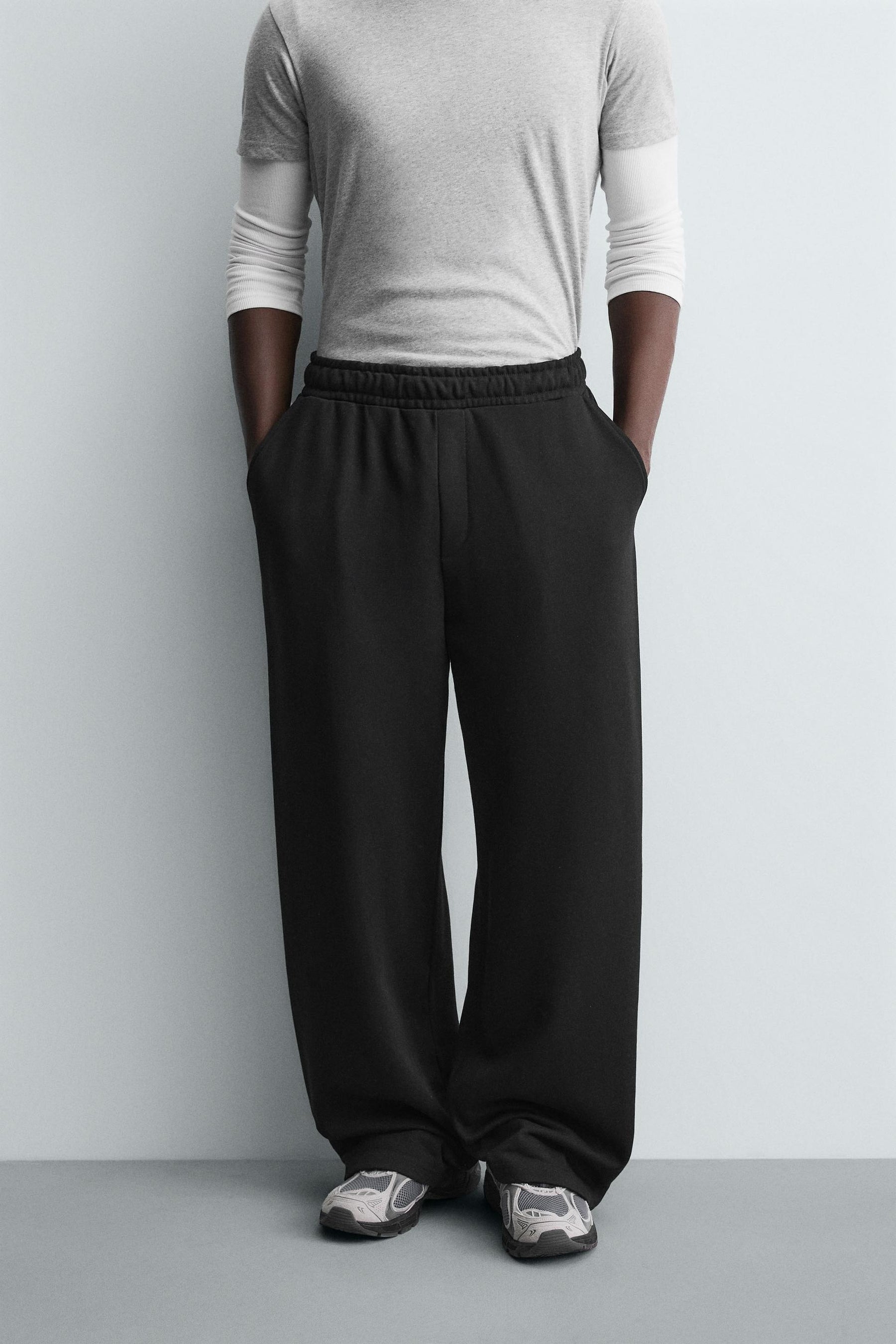 BASIC WIDE-LEG JOGGERS - Image 2