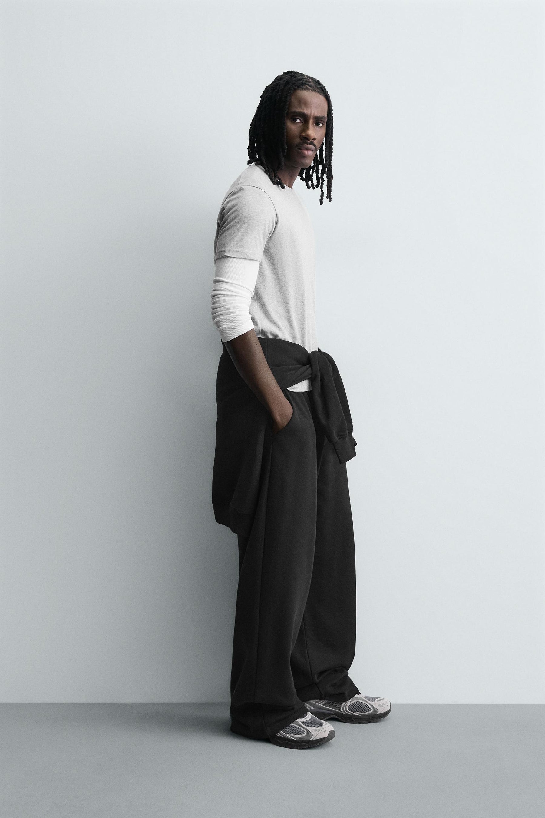 BASIC WIDE-LEG JOGGERS - Image 4