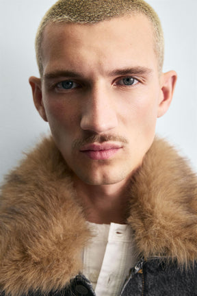 DENIM JACKET WITH FAUX FUR COLLAR - Image 5