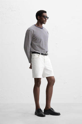 REGULAR FIT DENIM BERMUDA SHORTS - Image 3