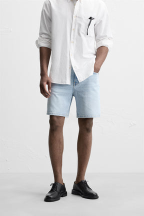 REGULAR FIT DENIM BERMUDA SHORTS - Image 2