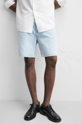 REGULAR FIT DENIM BERMUDA SHORTS - Image 6