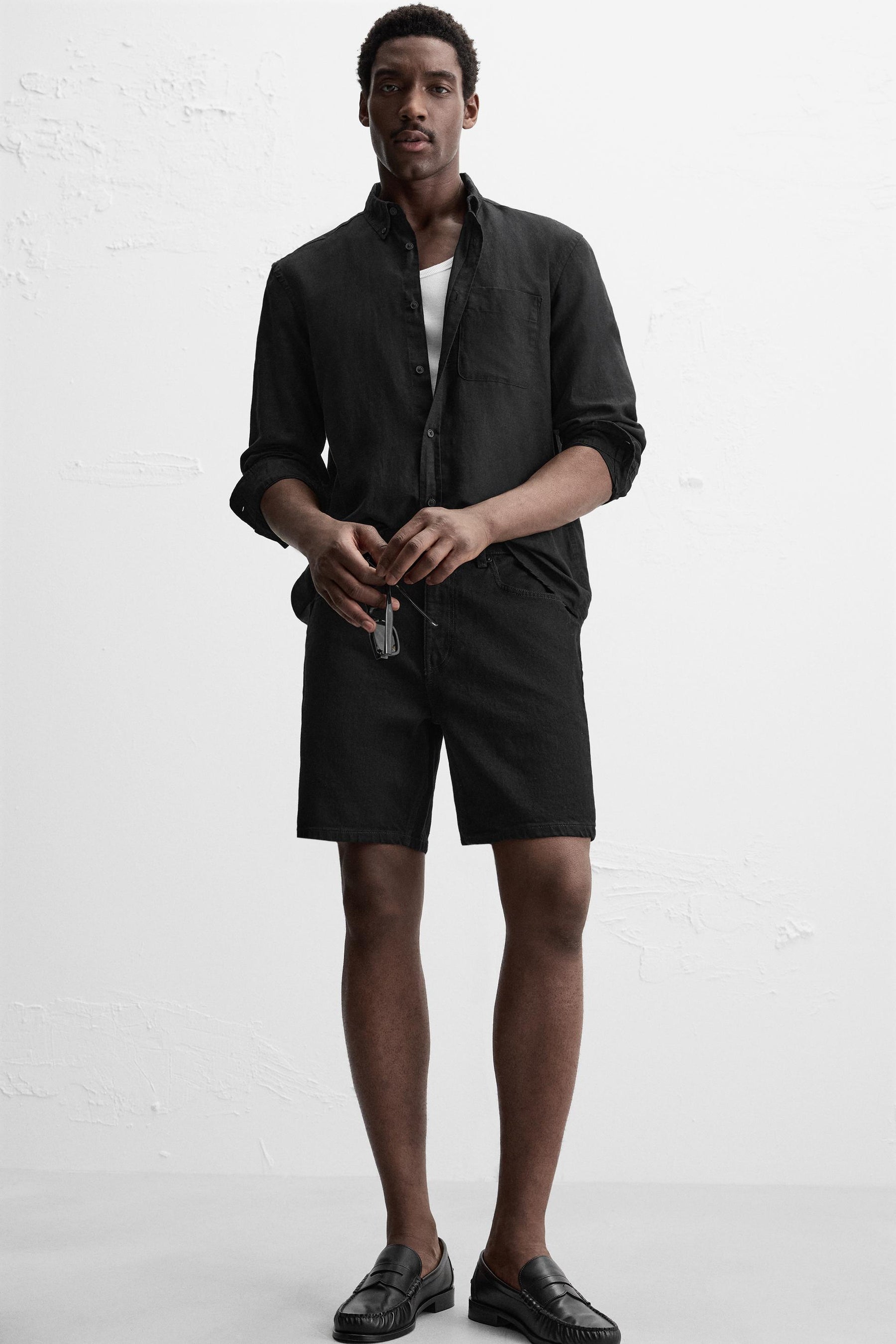 REGULAR FIT DENIM BERMUDA SHORTS - Image 5