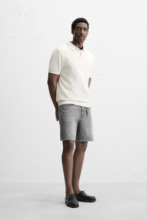 REGULAR FIT DENIM BERMUDA SHORTS - Image 4