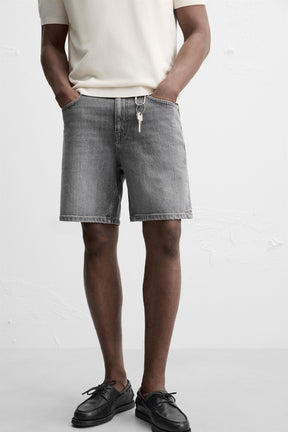 REGULAR FIT DENIM BERMUDA SHORTS - Image 5
