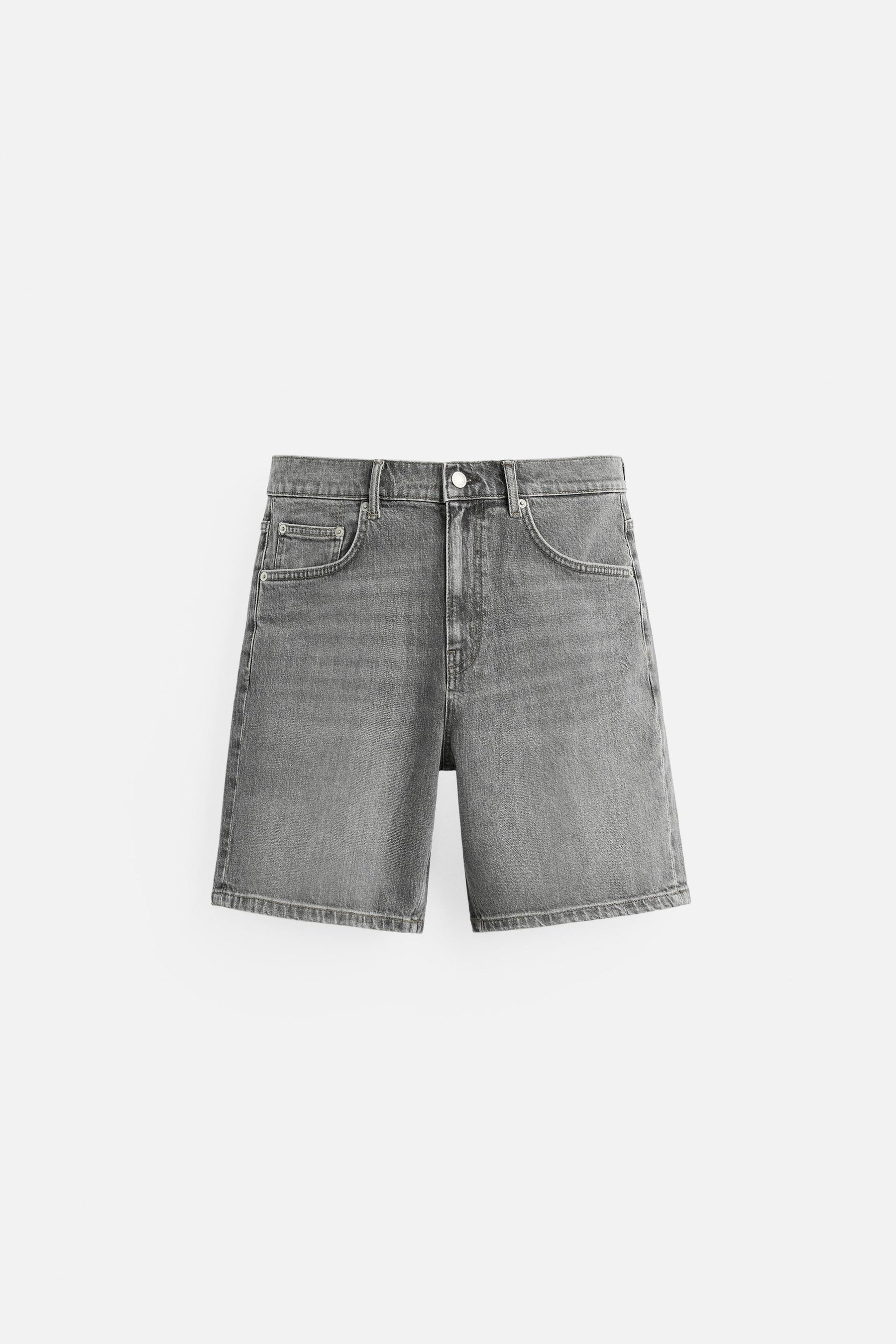 REGULAR FIT DENIM BERMUDA SHORTS - Image 6