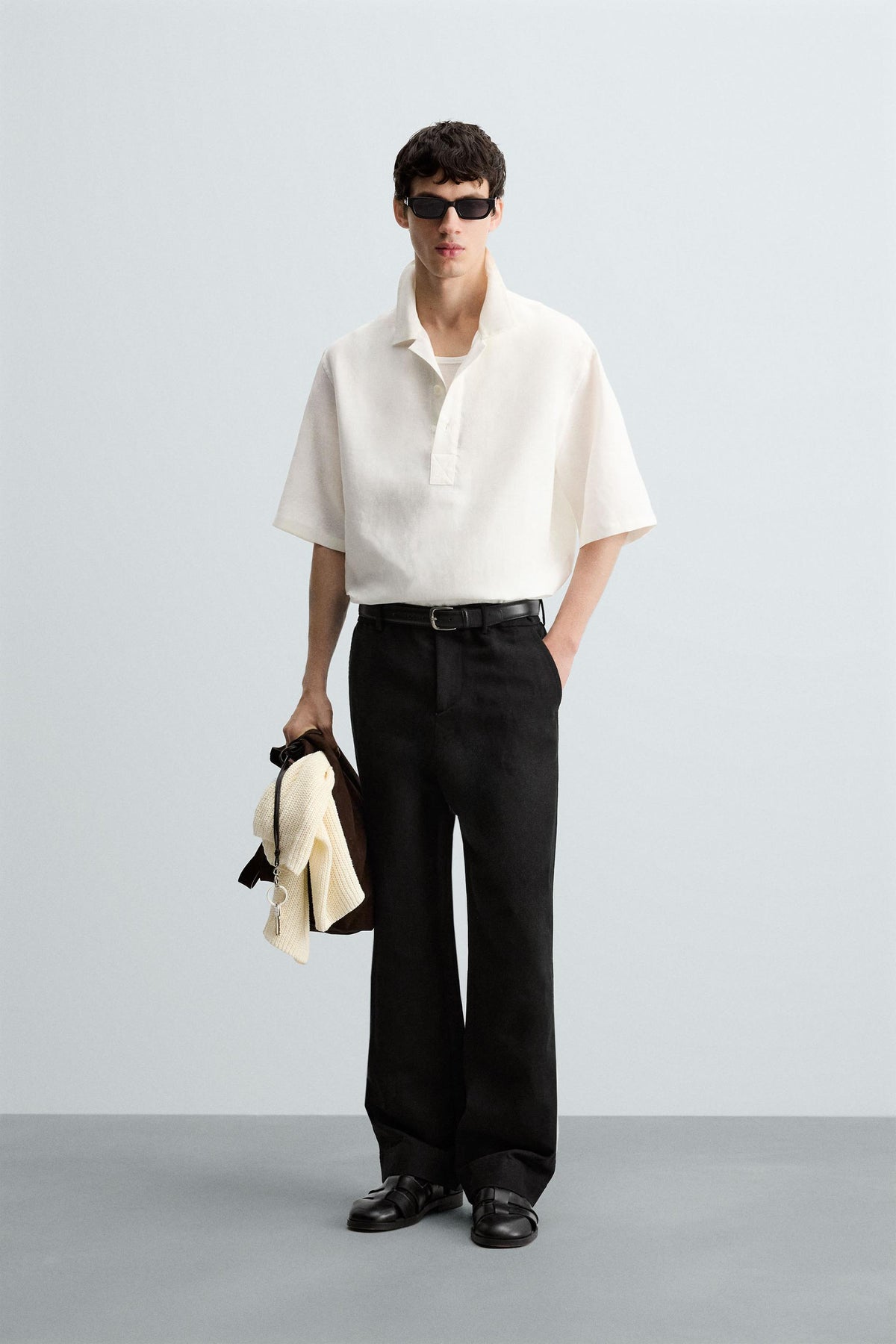 100% LINEN POLO SHIRT - Image 1