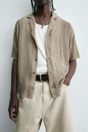 TEXTURED KNIT SHIRT - Image 5