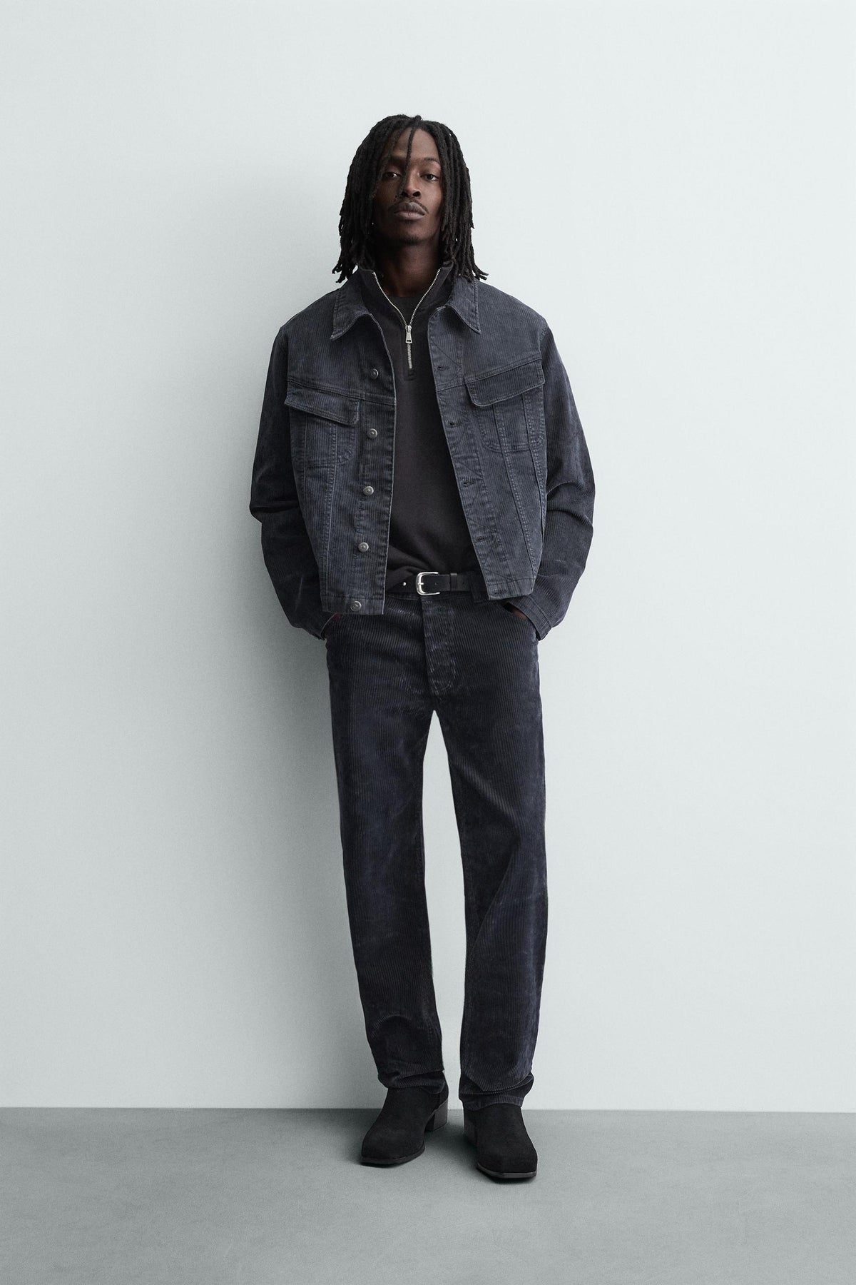 STRAIGHT-LEG CORDUROY TROUSERS - Image 1