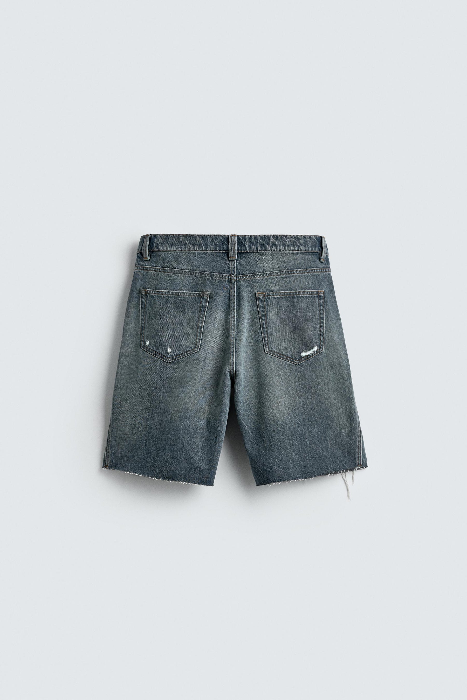 RIPPED DENIM BERMUDA SHORTS - Image 7