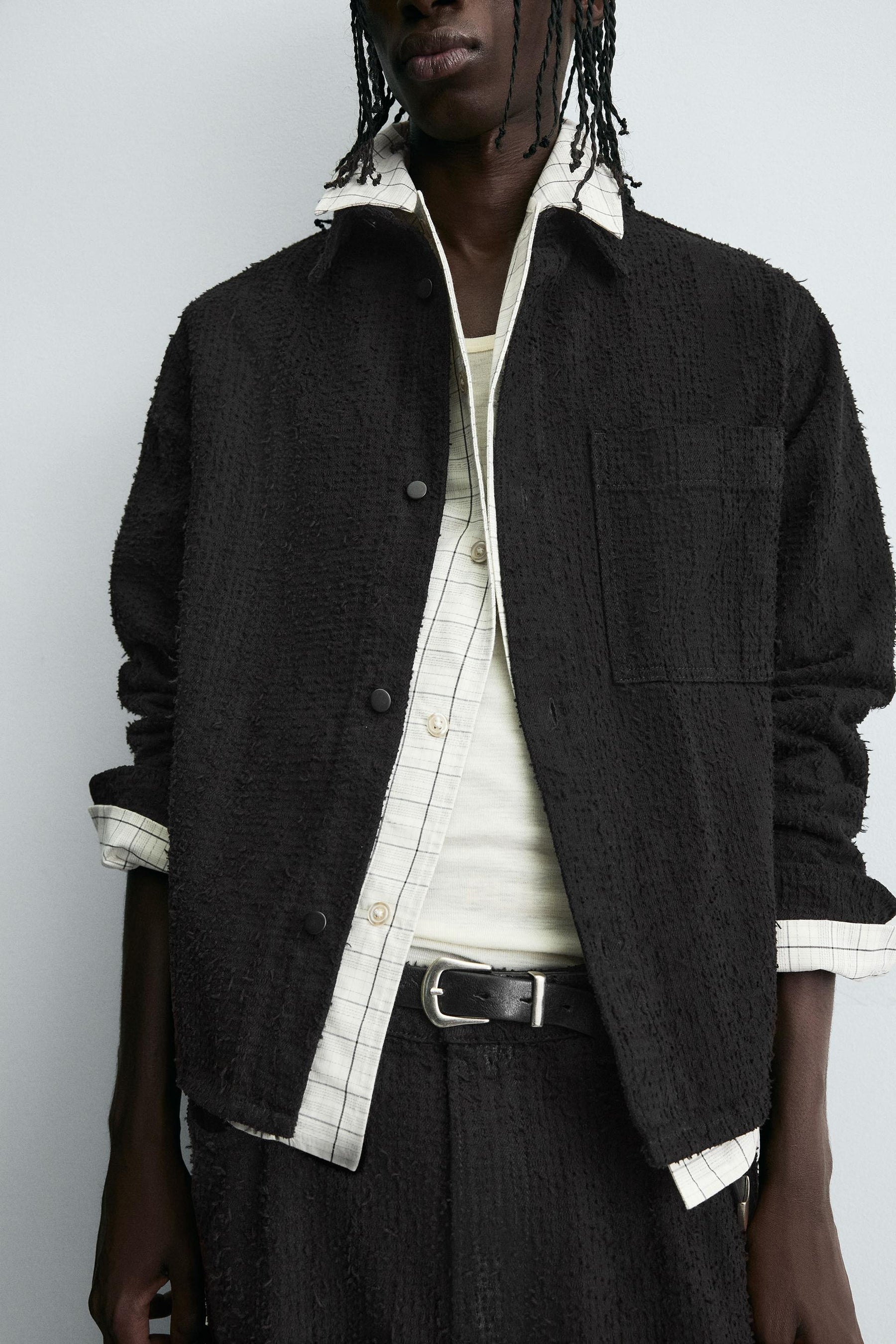 Jacquard Denim Shirt