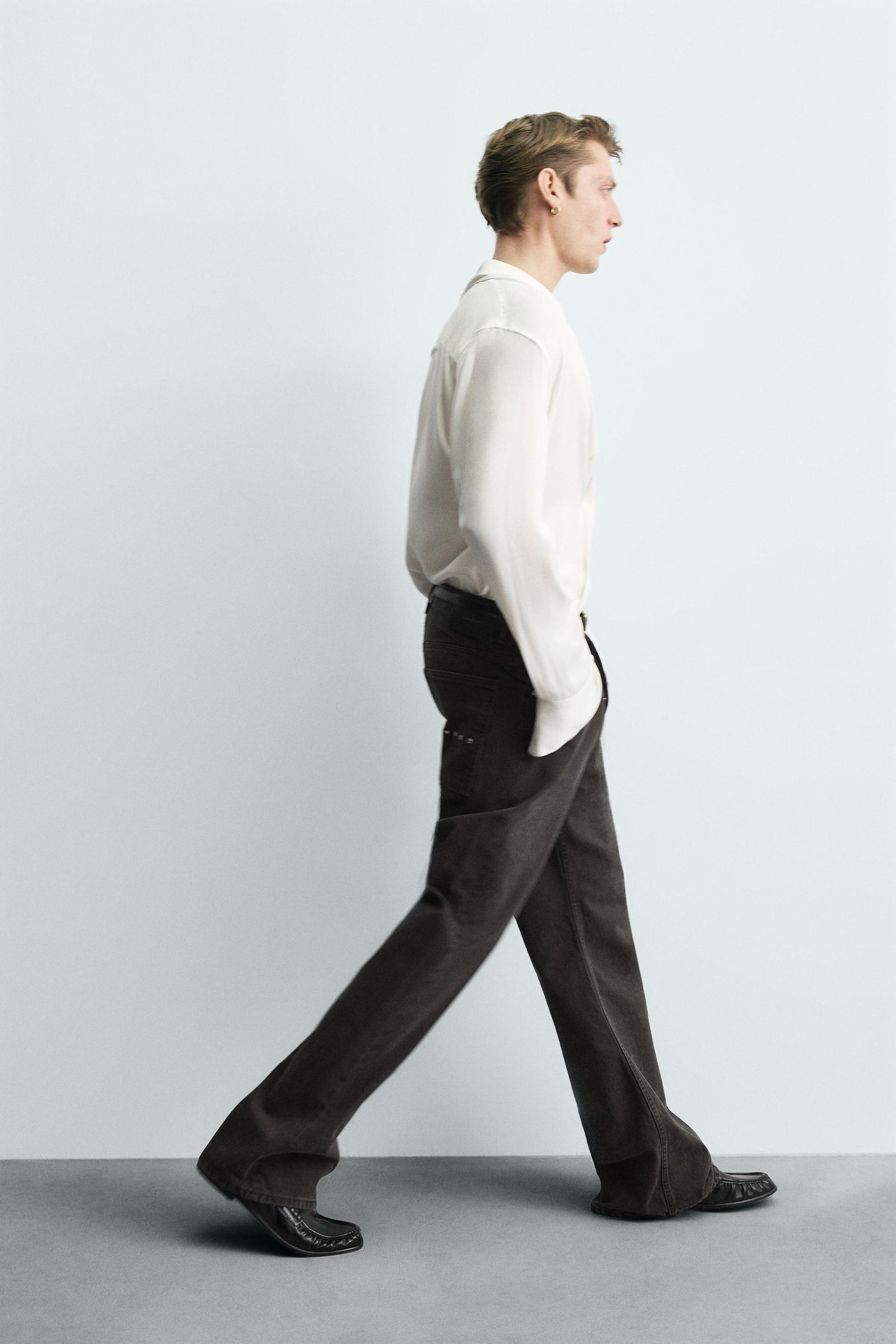 WAXED FLARE FIT JEANS - Image 5