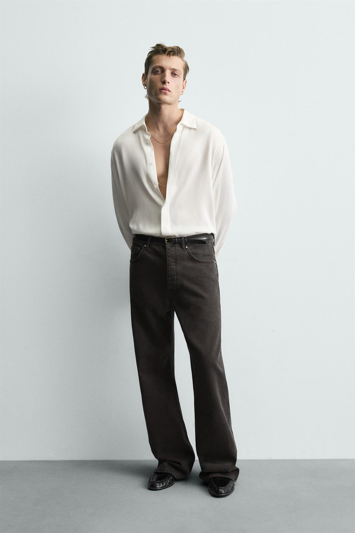 WAXED FLARE FIT JEANS - Image 1