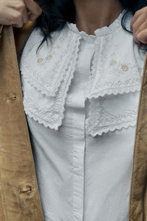 EMBROIDERED POPLIN SHIRT