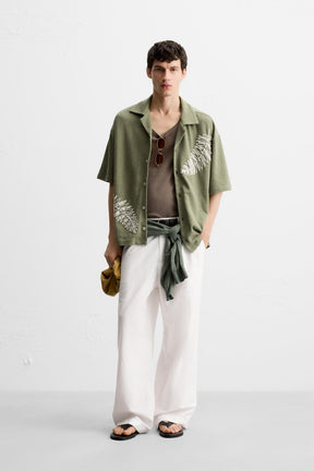 BEADED EMBROIDERY SHIRT - Image 1