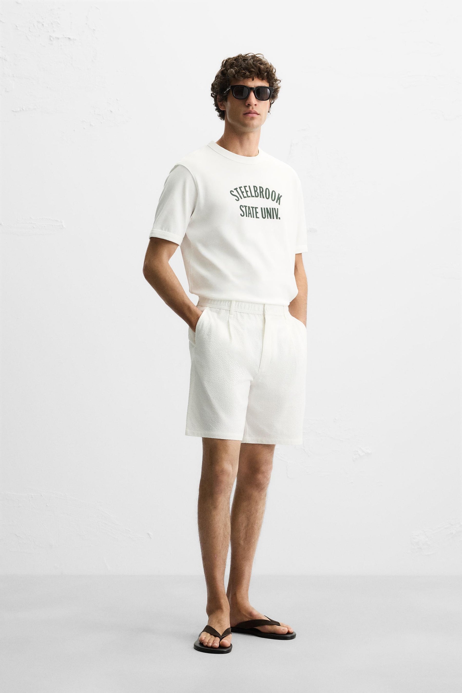 RIBBED SLOGAN T-SHIRT - Image 4