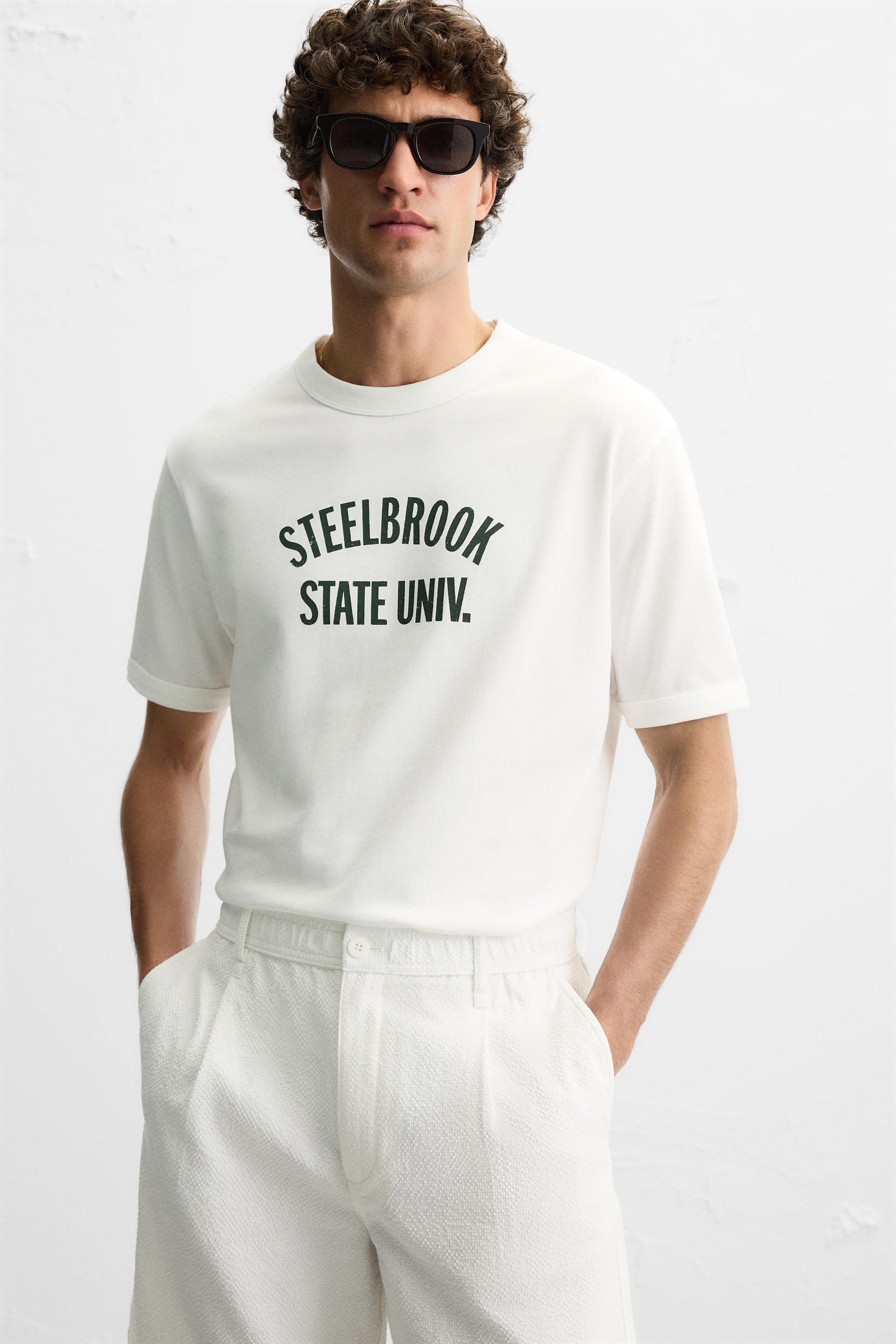RIBBED SLOGAN T-SHIRT - Image 5