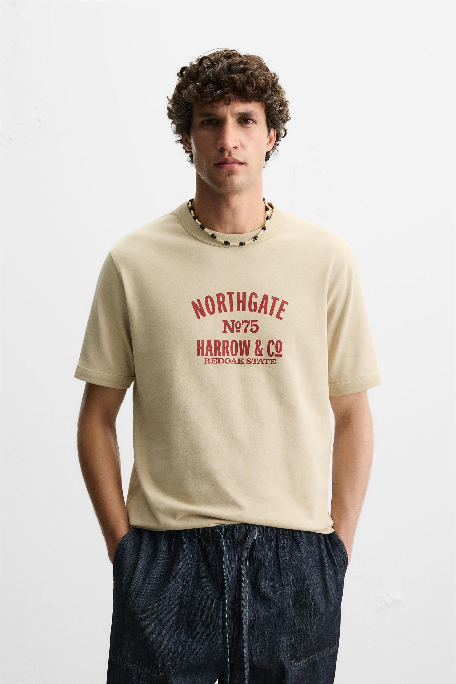 RIBBED SLOGAN T-SHIRT - Image 2