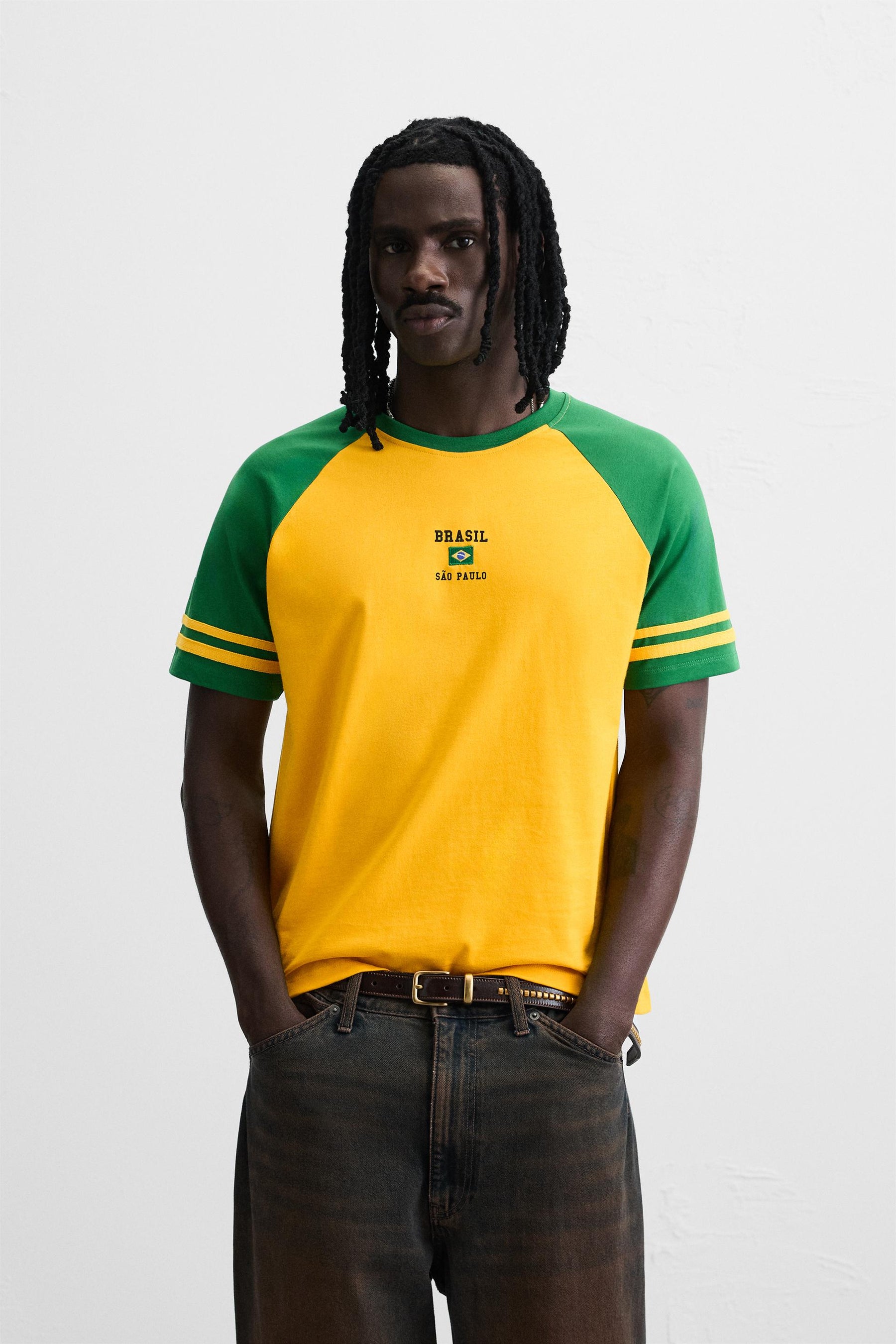 EMBROIDERED COLOUR BLOCK T-SHIRT - Image 2