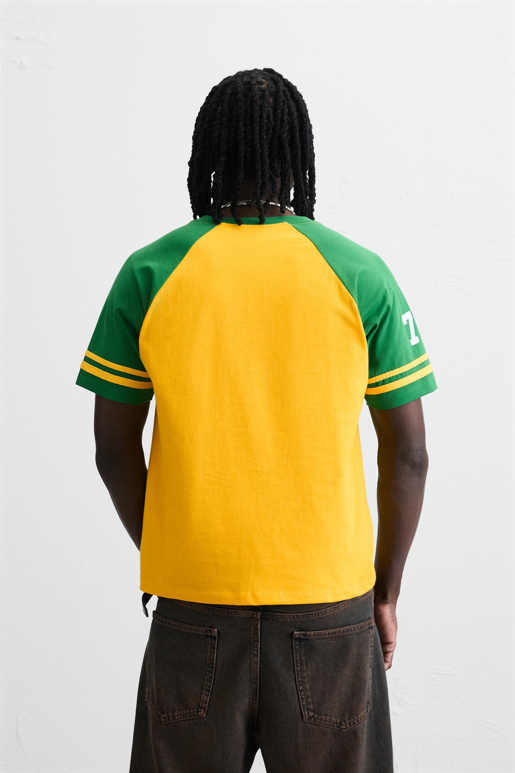 EMBROIDERED COLOUR BLOCK T-SHIRT - Image 3