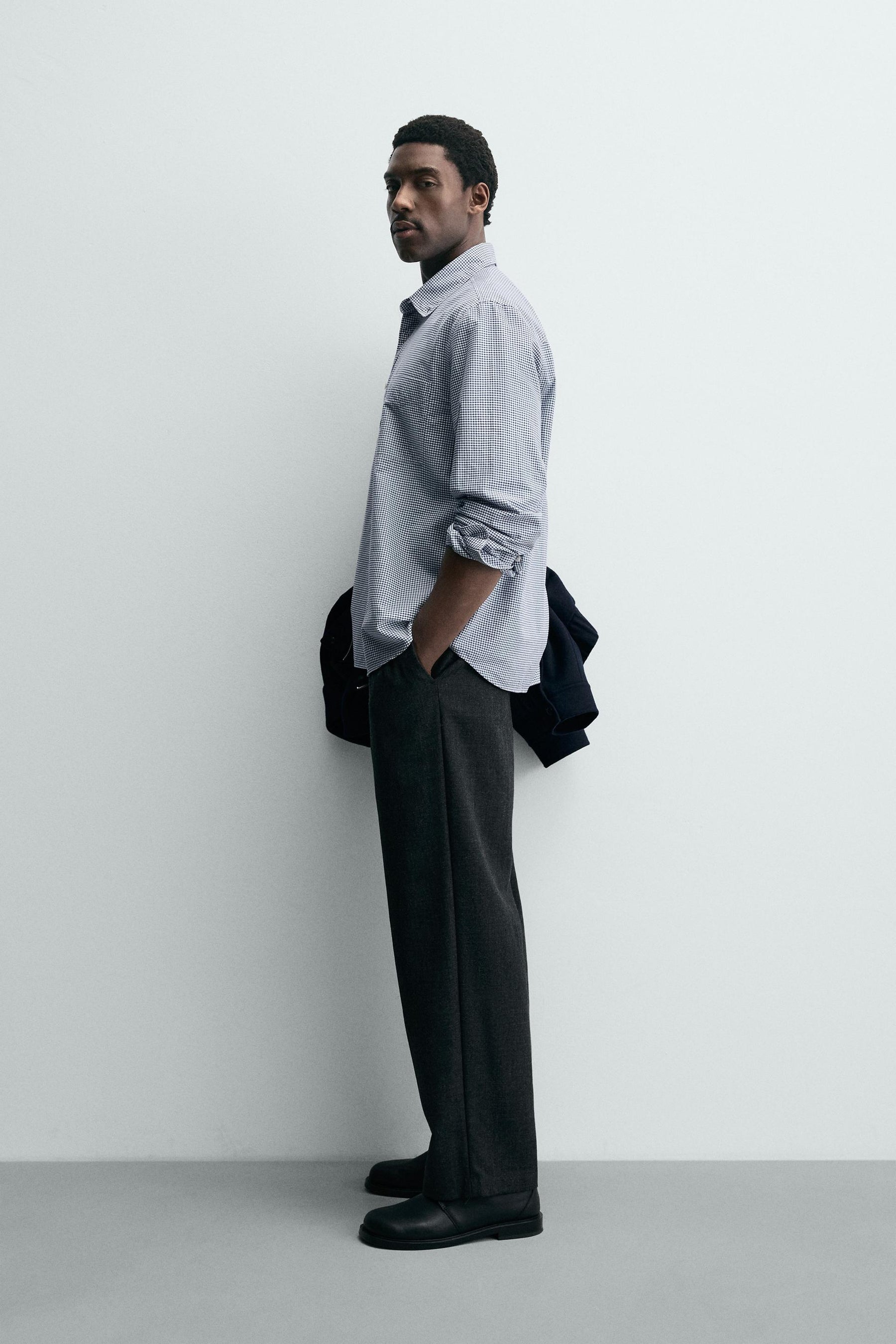 TEXTURED CHECK SHIRT - Image 4