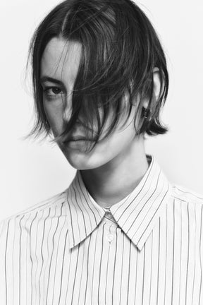 OVERSIZE STRIPED POPLIN SHIRT