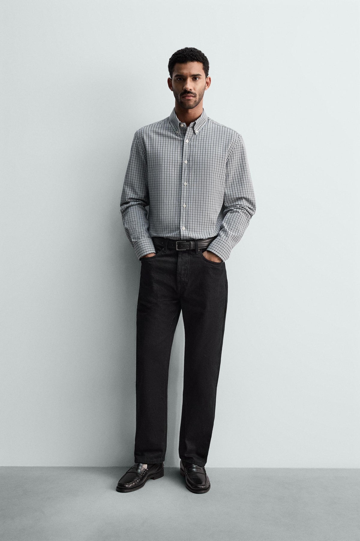 WASHED TEXTURED OXFORD SHIRT - Image 1
