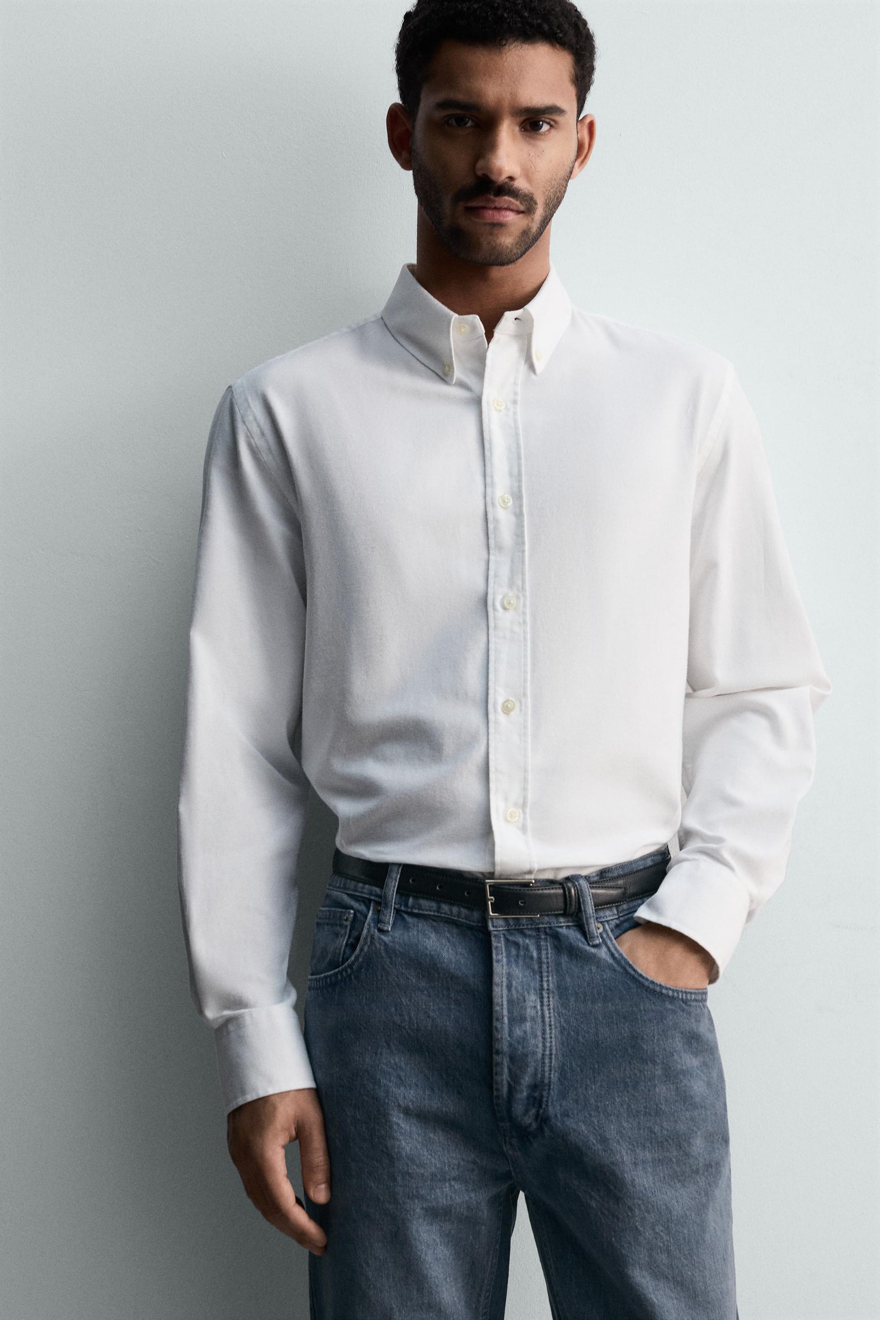 WASHED TEXTURED OXFORD SHIRT - Image 6