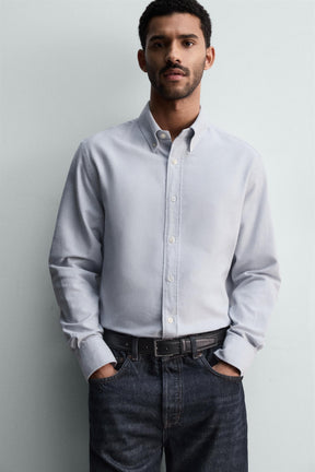 WASHED TEXTURED OXFORD SHIRT - Image 6