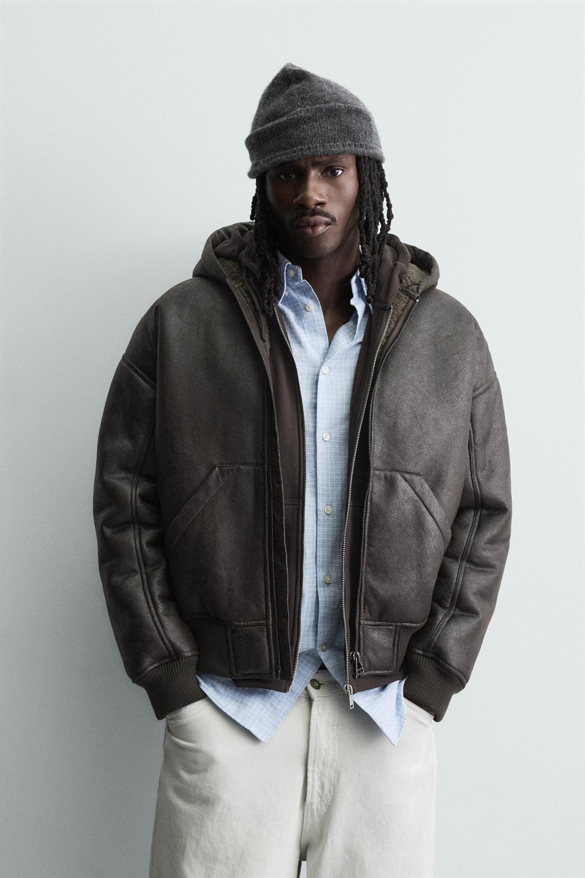 DOUBLE-FACED LEATHER EFFECT JACKET - Image 2