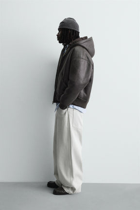 DOUBLE-FACED LEATHER EFFECT JACKET - Image 4