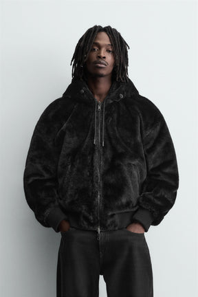 Reversible Faux Fur Bomber