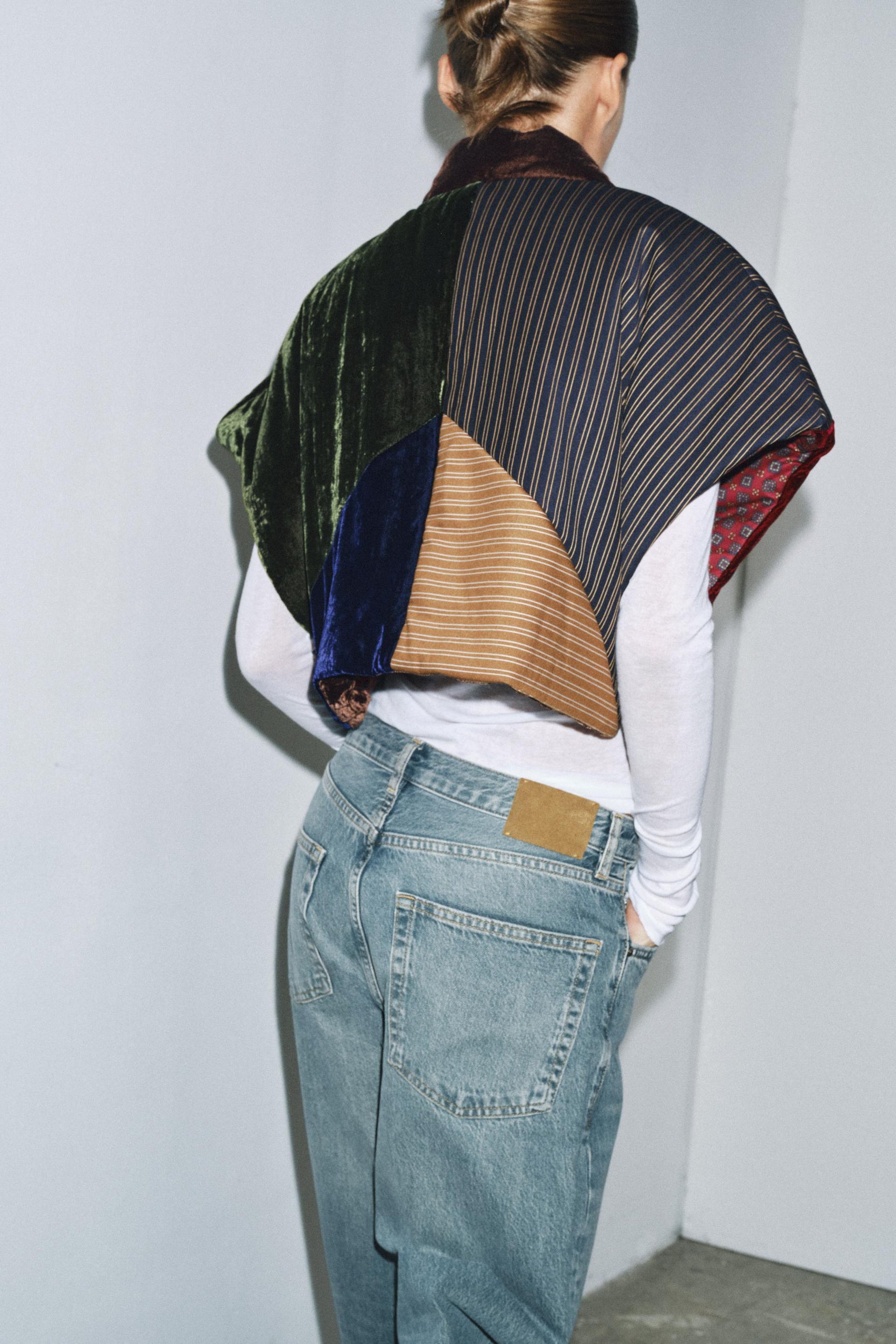 Quilted Velvet Contrasting Jacket