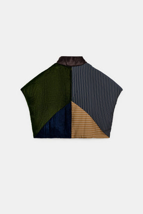 Quilted Velvet Contrasting Jacket