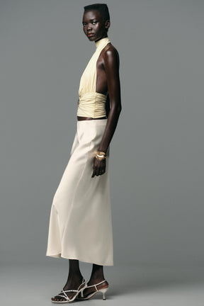 POLYAMIDE GATHERED TOP