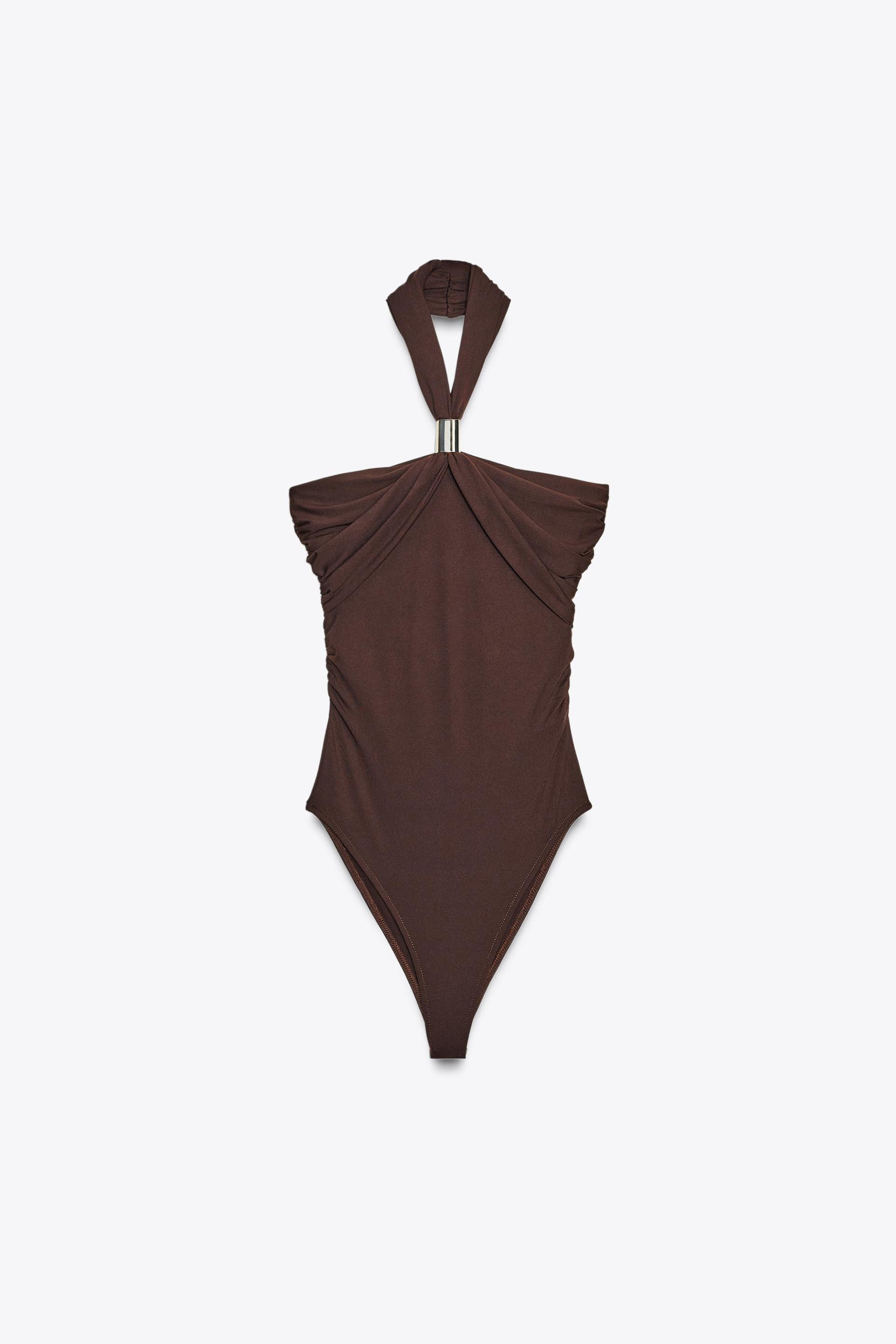 Halter Bodysuit with Metal