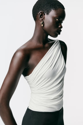 Asymmetric Draped Bodysuit