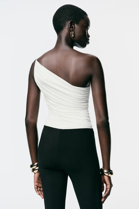 Asymmetric Draped Bodysuit