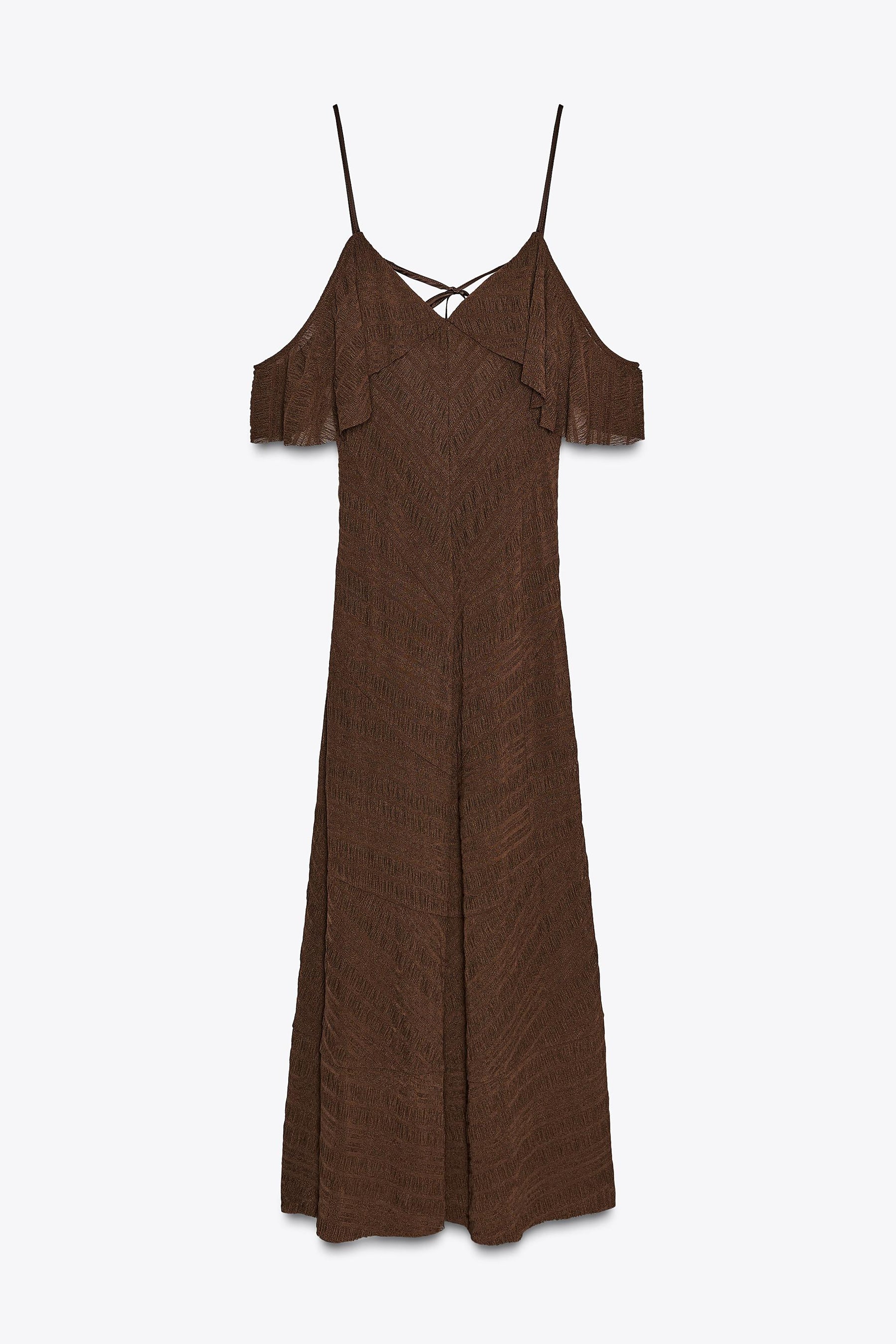TEXTURED MIDI DRESS - Image 8