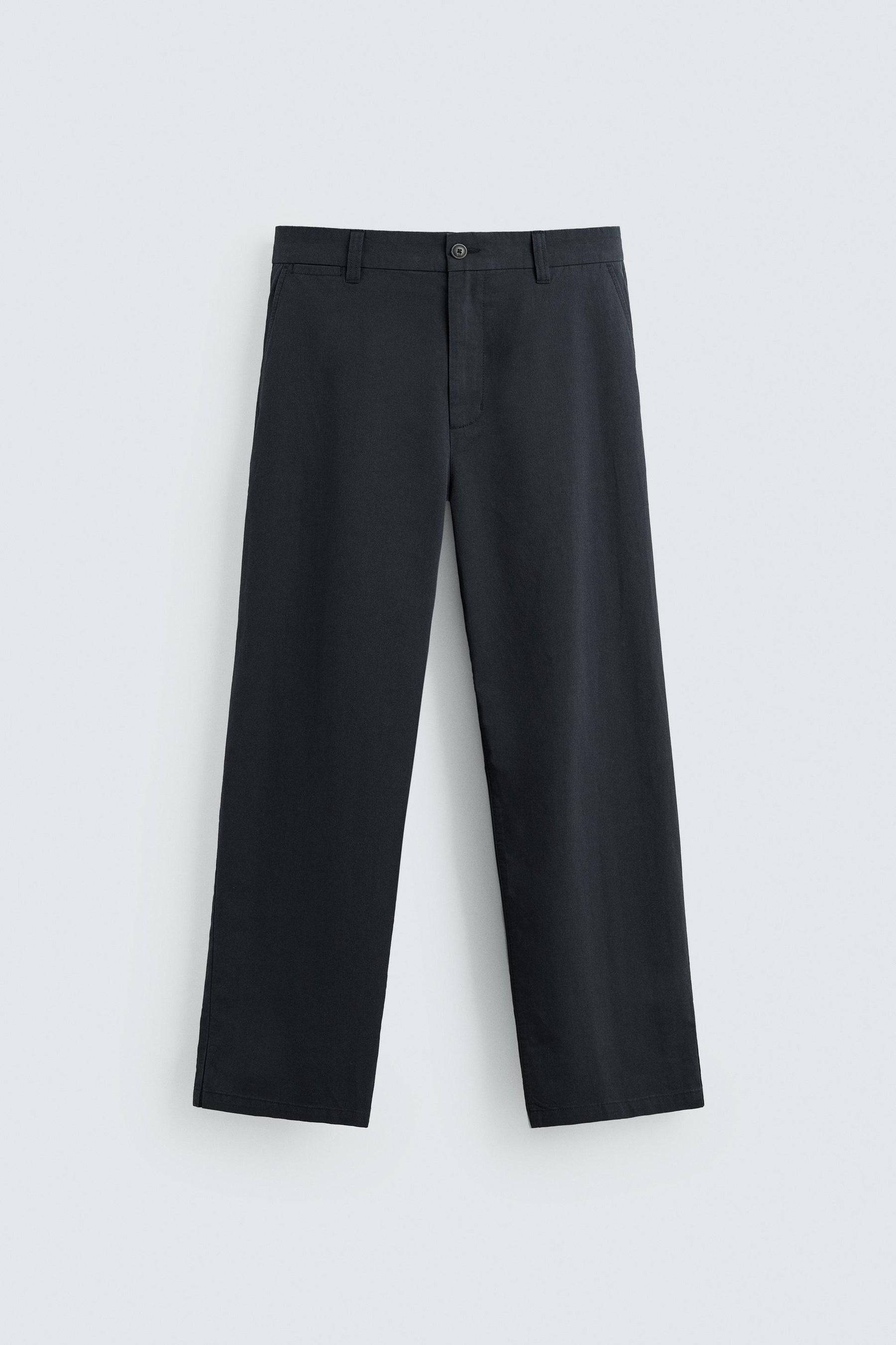 REGULAR FIT TEXTURED TROUSERS - Image 6