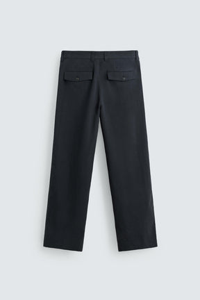 REGULAR FIT TEXTURED TROUSERS - Image 7