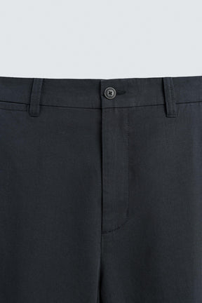 REGULAR FIT TEXTURED TROUSERS - Image 8